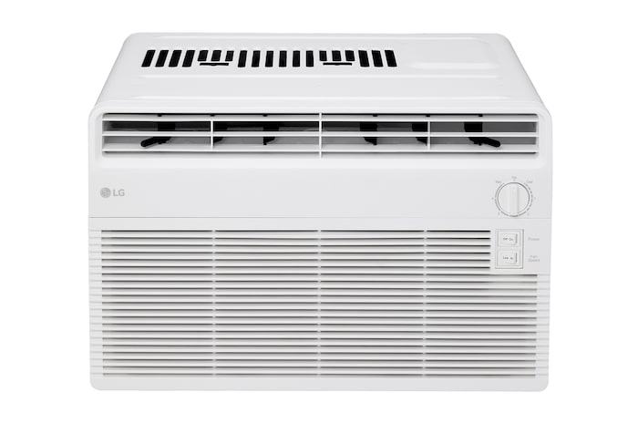 Back view of window air conditioner
