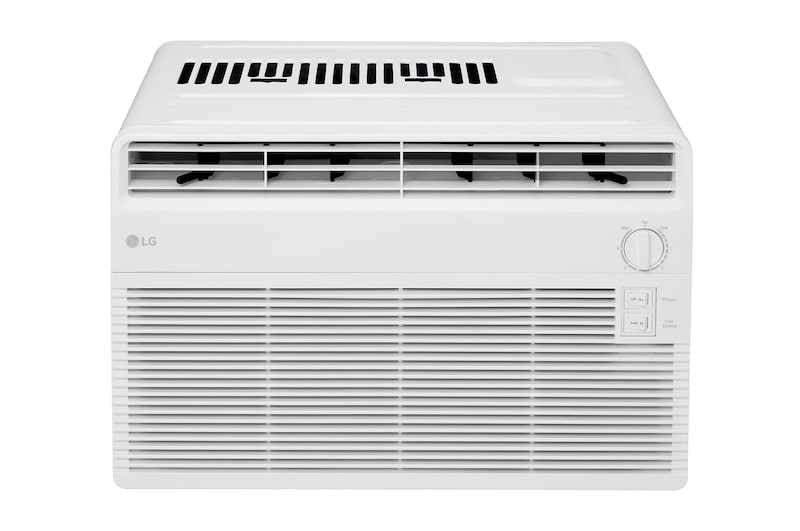 Back view of window air conditioner