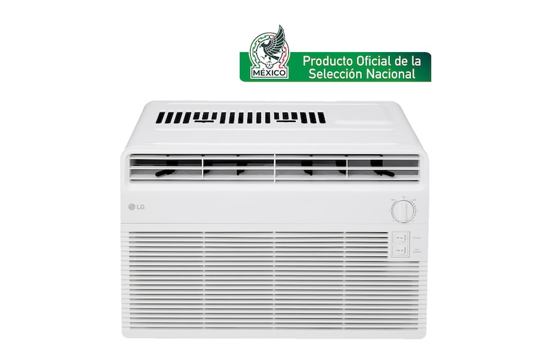 Vista frontal de LG Tipo Ventana, 5,000 BTU/h Ton, Frío, (Voltaje 115V / 60HZ) W051CS1