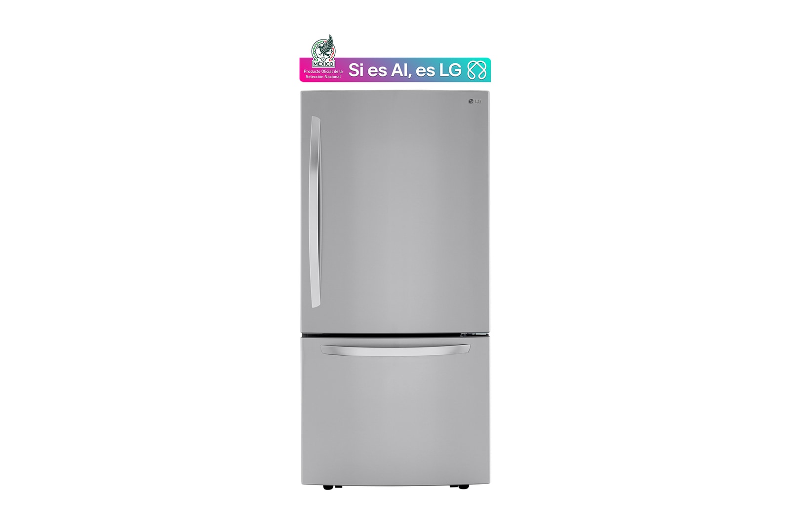 LG Refrigerador  con Congelador Abajo  26 pies cúbicos - Acero Inoxidable con Filtro de Aire  | LINEAR INVERTER, LB26BGS