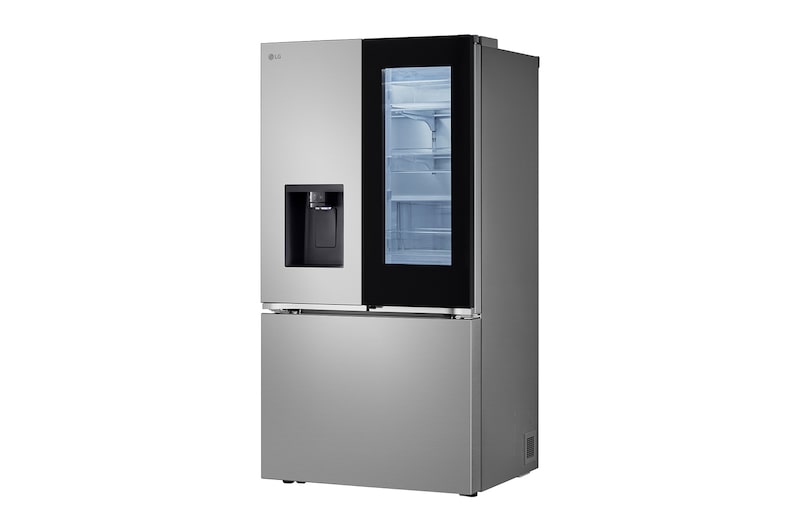 Refrigerador : LG GM89SXD con DoorCooling+: gráfico y efecto visual que demuestran un enfriamiento más rápido y uniforme, especialmente en la puerta.