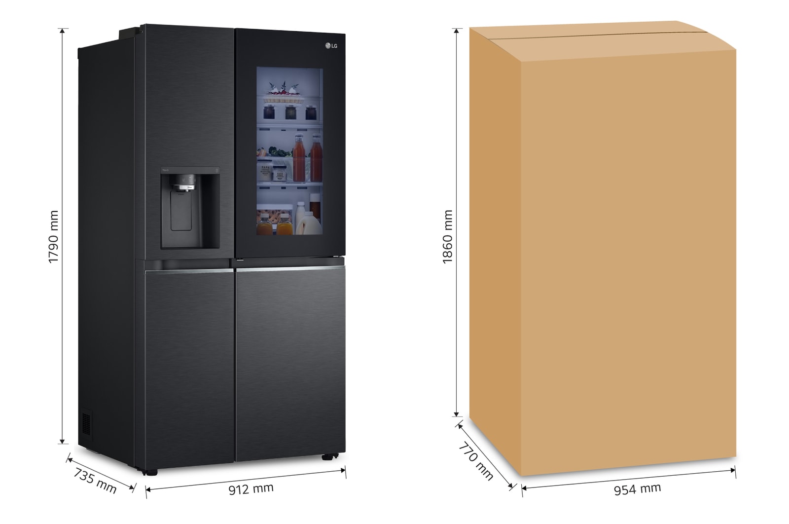 LG Refrigerador Side by Side 22pies³ InstaView™, VS22XCT