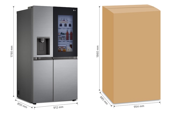 LG Refrigerador 27 pies cúbicos InstaView™ Side by Side, VS27GNIP