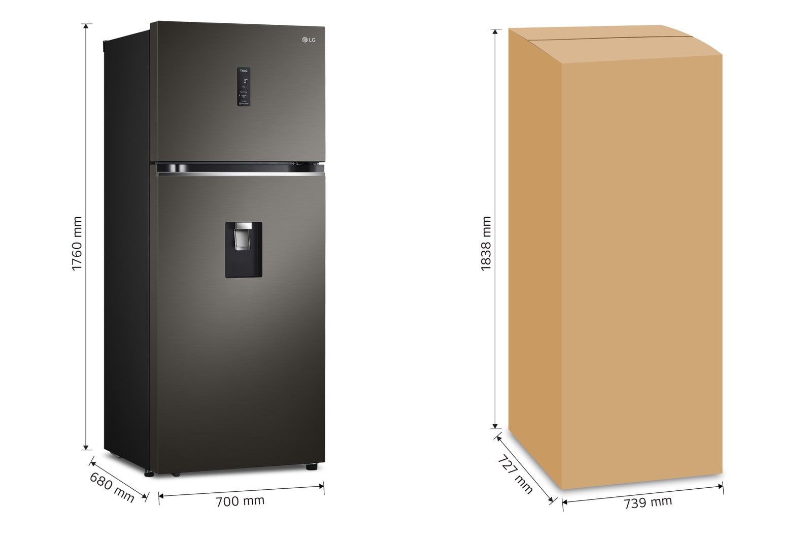 LG Refrigerador Top Freezer 14 pies³ Inverter, VT40AWT