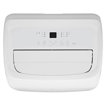 Close-up of a portable air conditioner's control panel