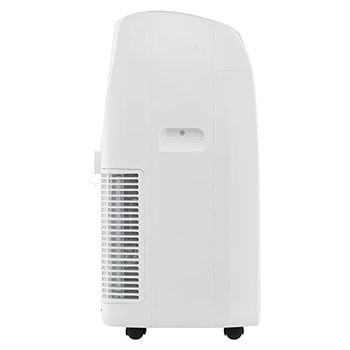 Left-angle view of a portable air conditioner