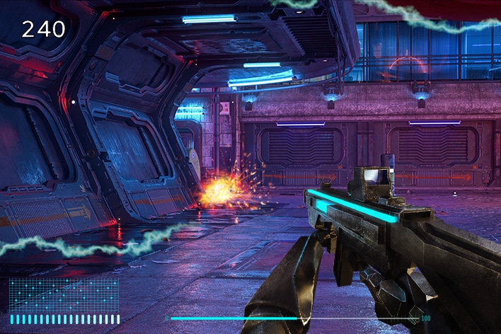 Contador de FPS mostrado en la esquina de la pantalla.