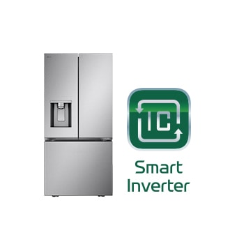  Refrigerador LG Multi Door con el logotipo de Smart Inverter.