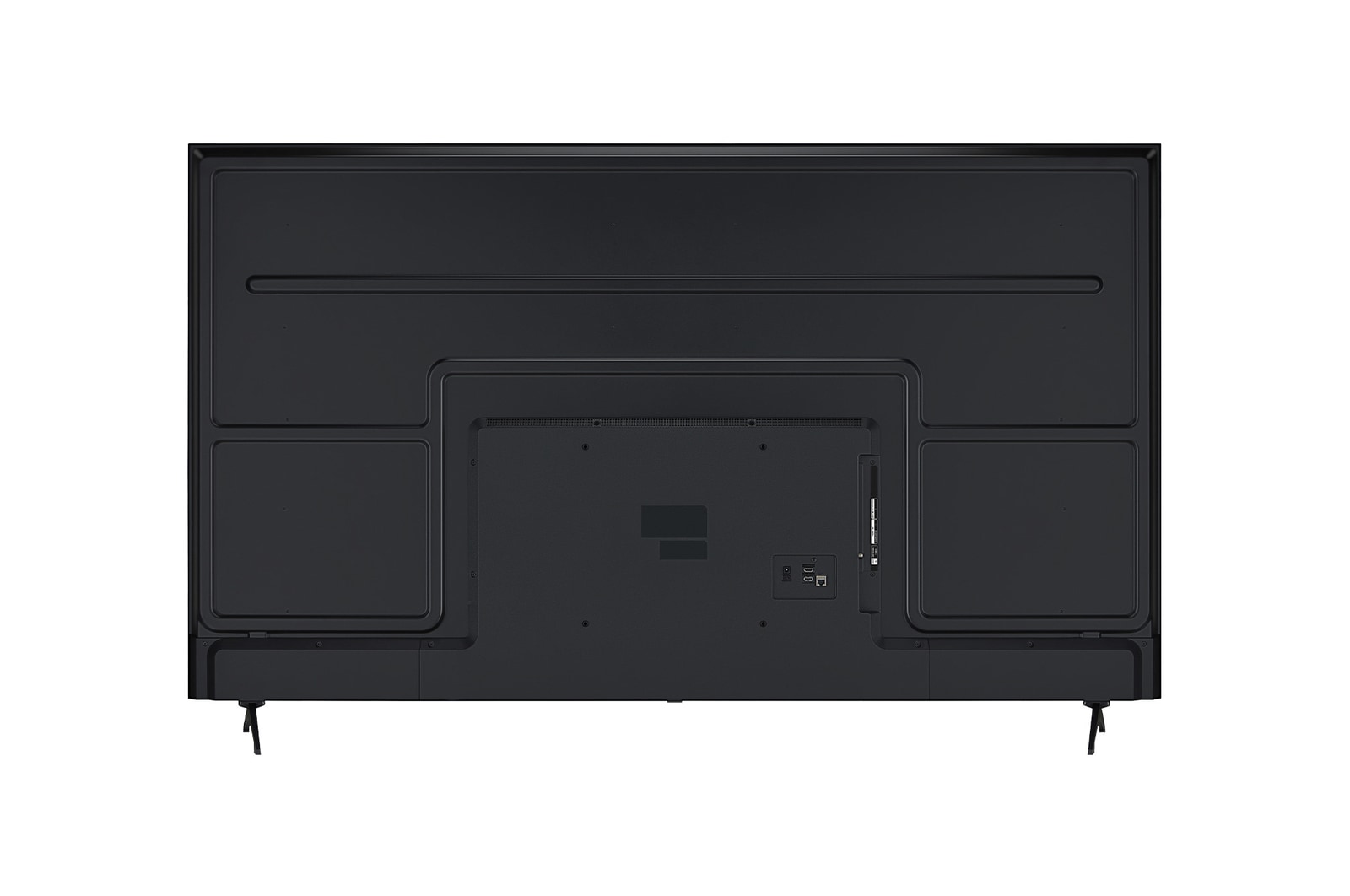 Rear view of LG UHD UA75 TV.