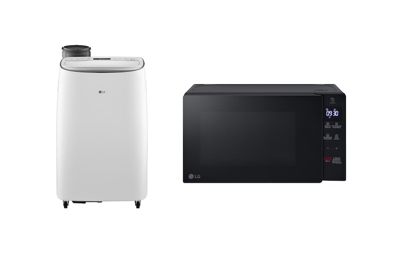 LG Portátil Inverter, 1 Ton, Frío (Voltaje 115V / 60HZ) + Horno Microondas NeoChef™ 0.7 pies³ EasyClean, LP1419IVSM.MS2032GAS