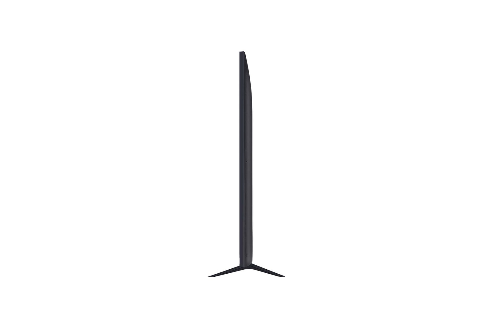 Left-facing side view of LG QNED70 TV 