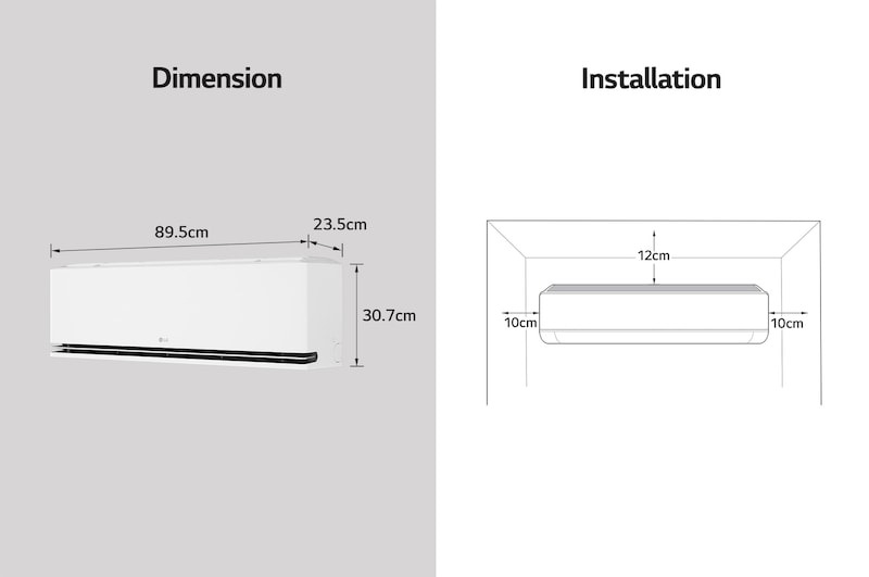 Dimension and installation image