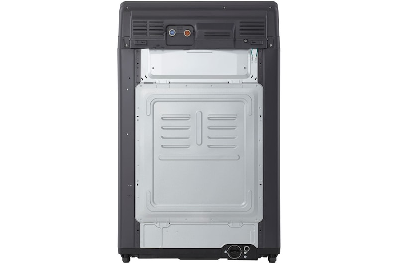 back view of top loading washing machine