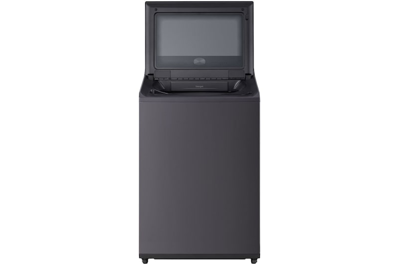 Front open view of top loading washing machine