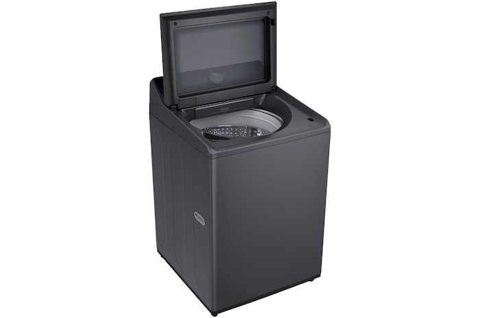 back view of top loading washing machine