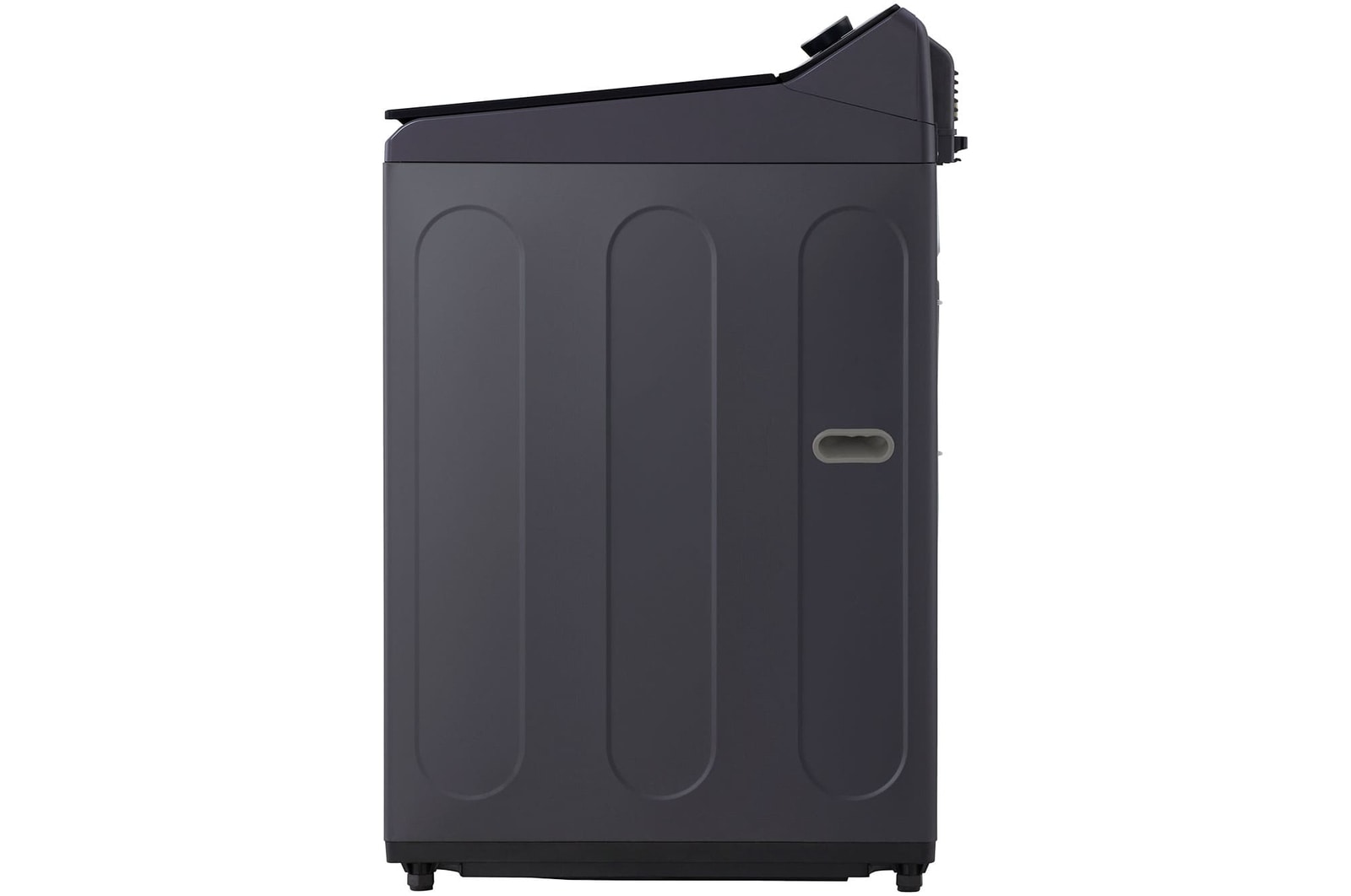 left side view of top loading washing machine