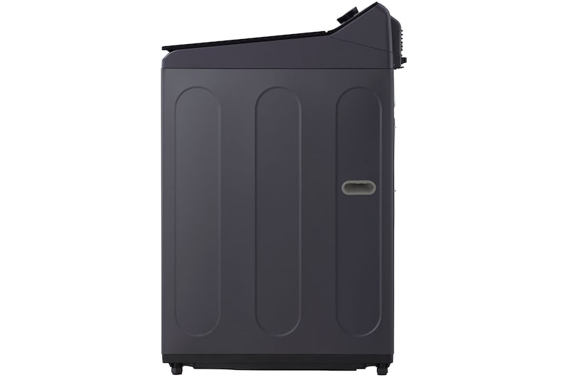 left side view of top loading washing machine