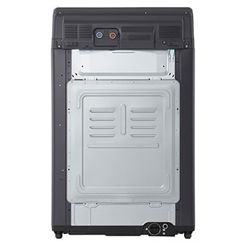 back view of top loading washing machine