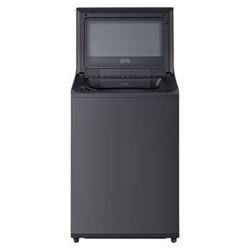 Front open view of top loading washing machine