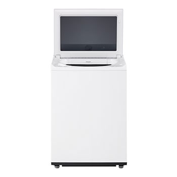 Front open view of top loading washing machine