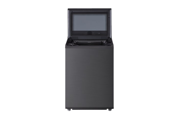 Front open view of top loading washing machine
