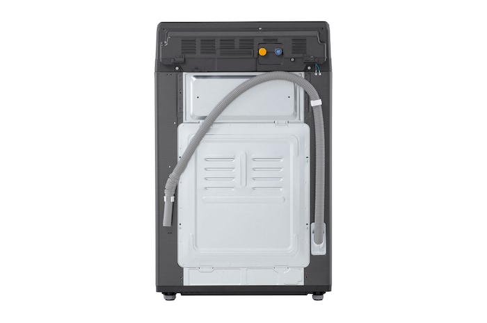 back view of top loading washing machine