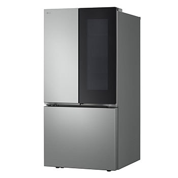 Close up view of drawer in fridge part.