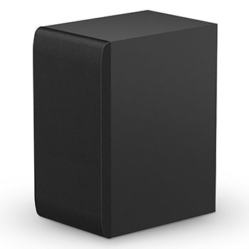 Angled view of subwoofer