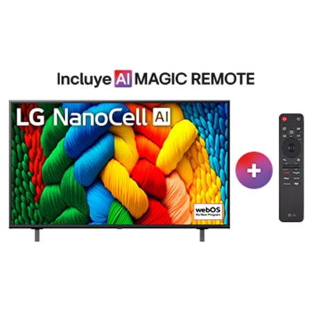 Pantalla 50 pulgadas LG AI NanoCell NANO80 4K Smart TV 2025