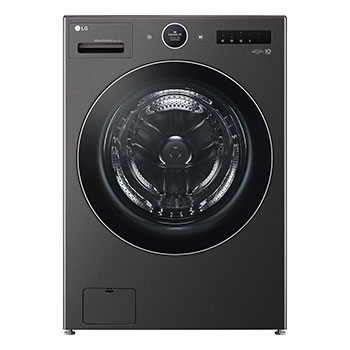 Front view of 22kg Washer Dryer Combo Black Steel - 2-in-1 washcombo, AI Wash 2.0