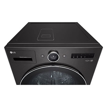 Interior shot featuring LG washer dryer combo