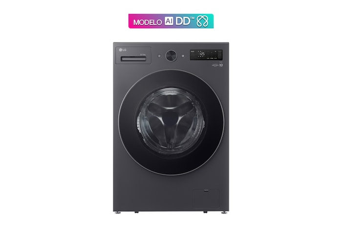Vista frontal de Lavasecadora LG Carga Frontal AI DD™ (Inteligencia Artificial) - Capacidad 20kg / 10kg - Color Grafito, WD20EGNTS6P