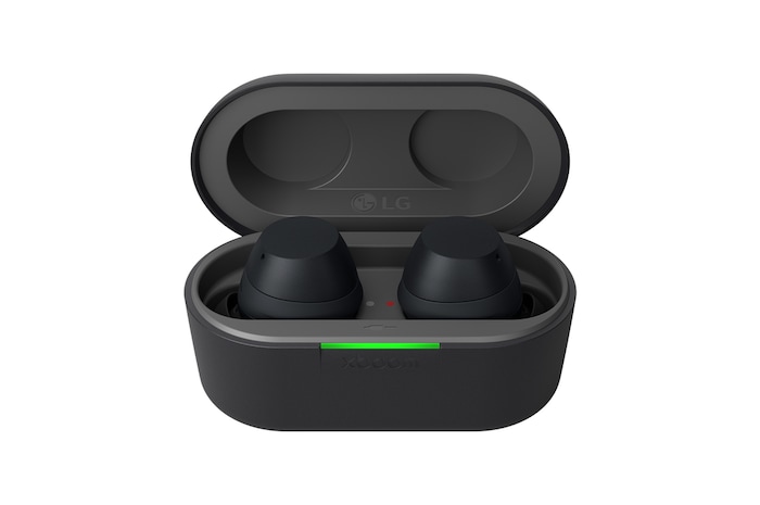 cradle front view with earbuds inside