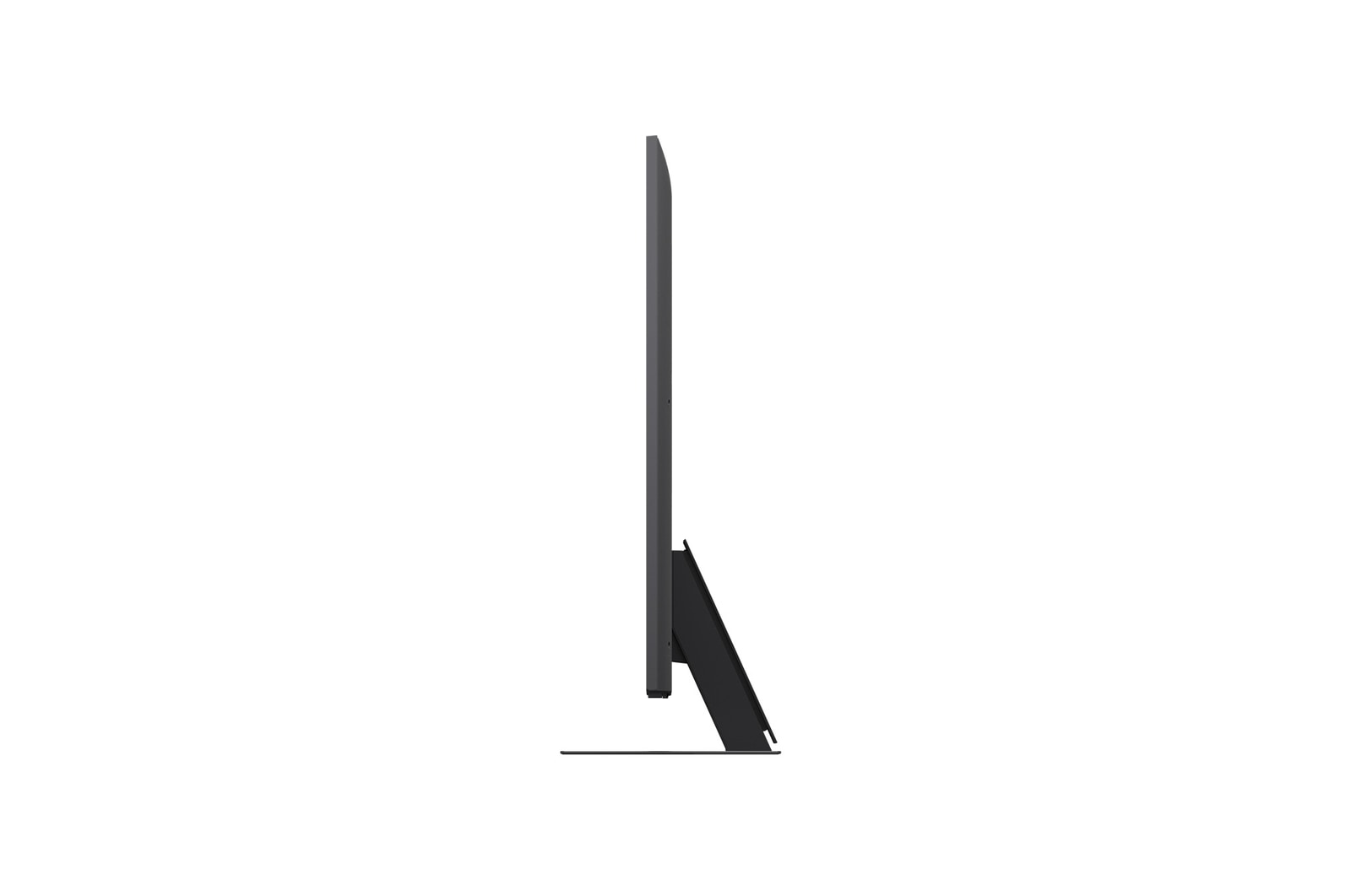 Left-facing side view of LG QNED evo QNED86 TV 
