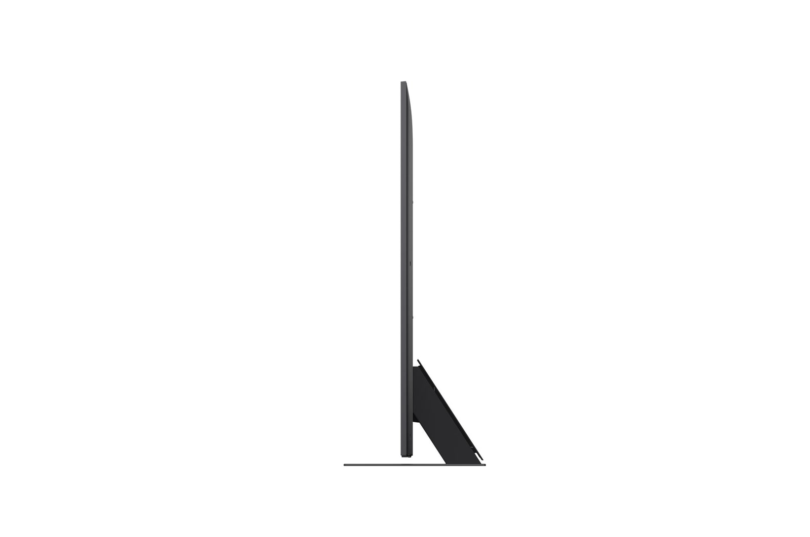 Left-facing side view of LG QNED evo QNED85 TV 