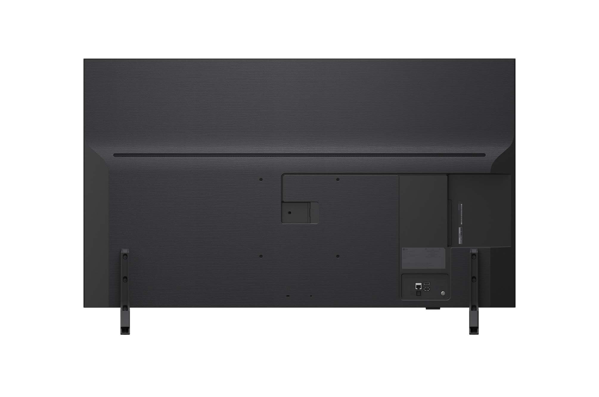 Rear view of LG QNED82 TV