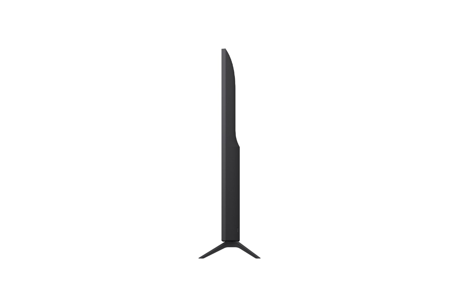 Left-facing side view of LG UHD UA80 TV.