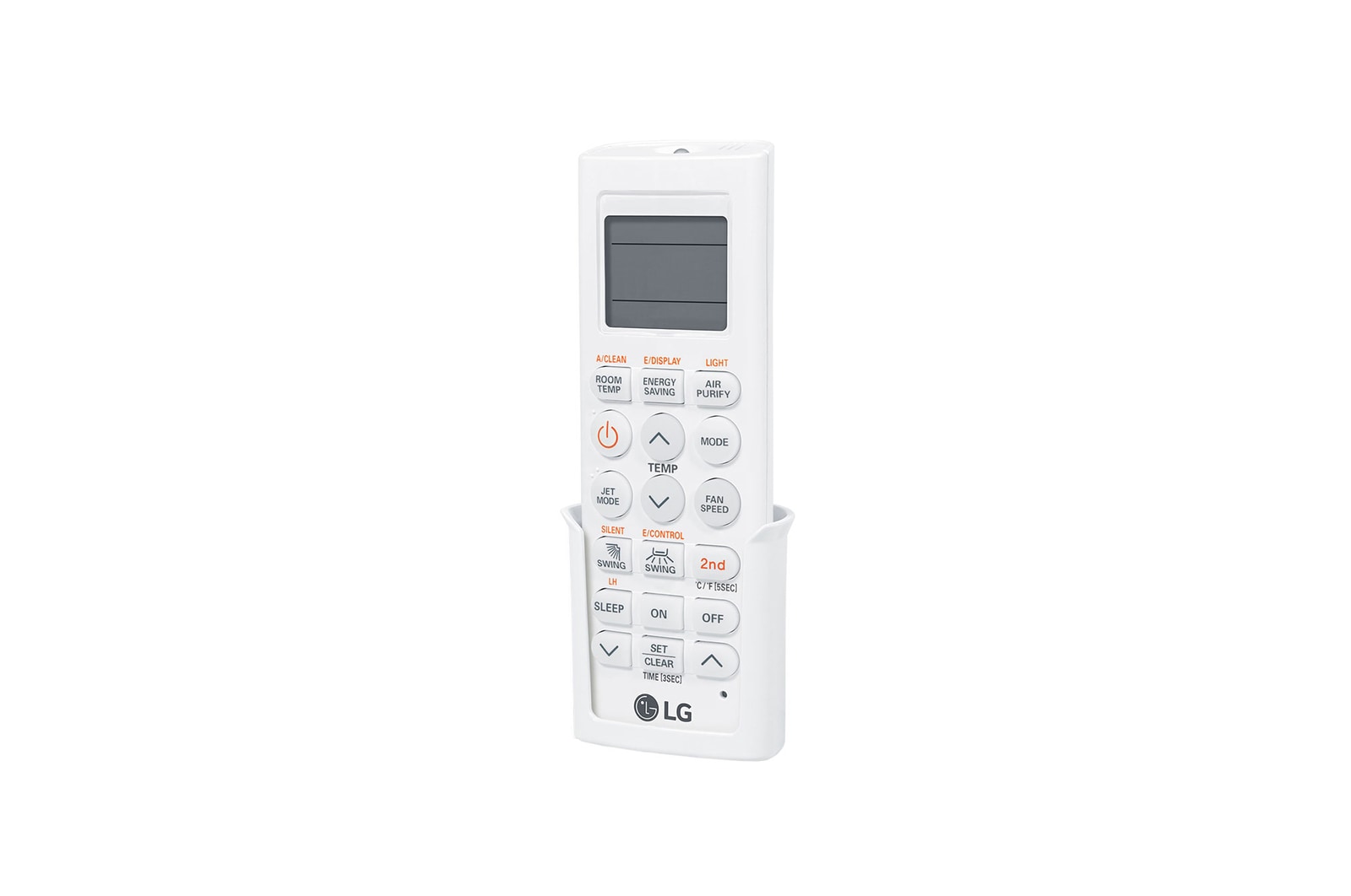 Front view of Wall Air Conditioner Remote Controller (include Holder) AKB74375404