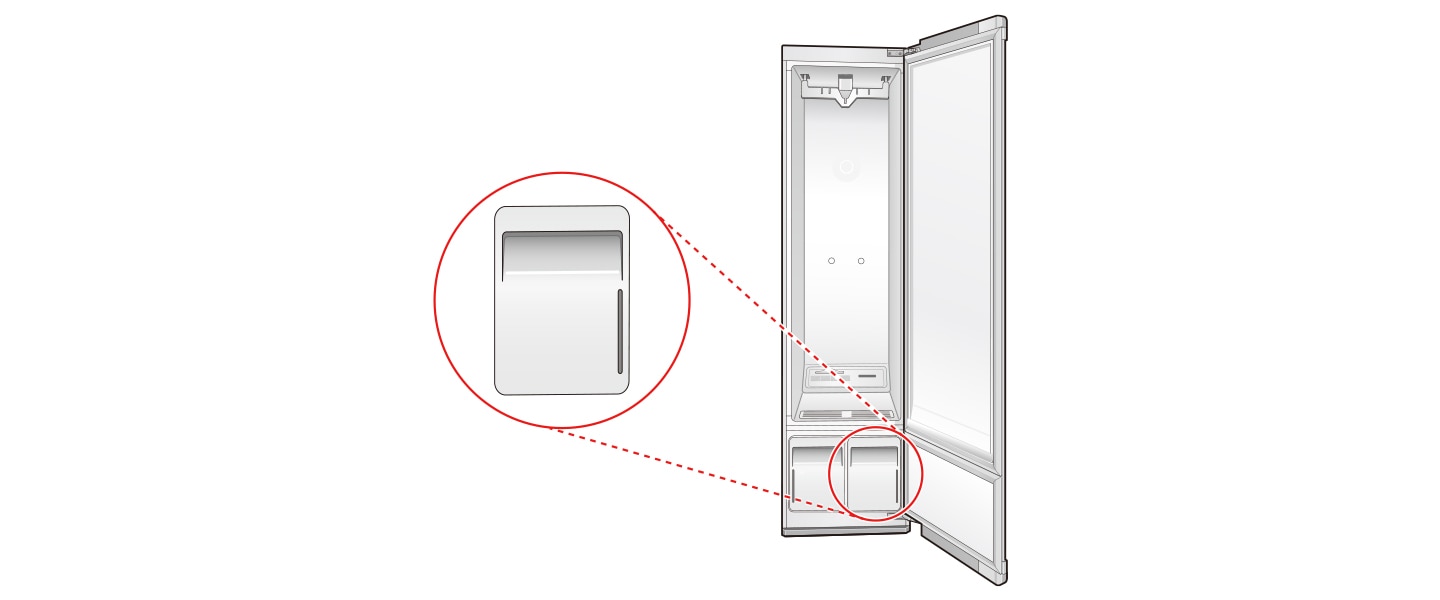 This is the drain tank mounting location