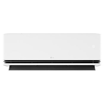 Close-up side view of LG ai air conditioner highlighting its vent details