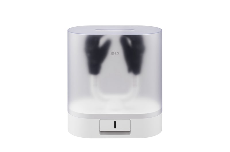 image of the Drying Case with its lid closed and a glove attached to the holder