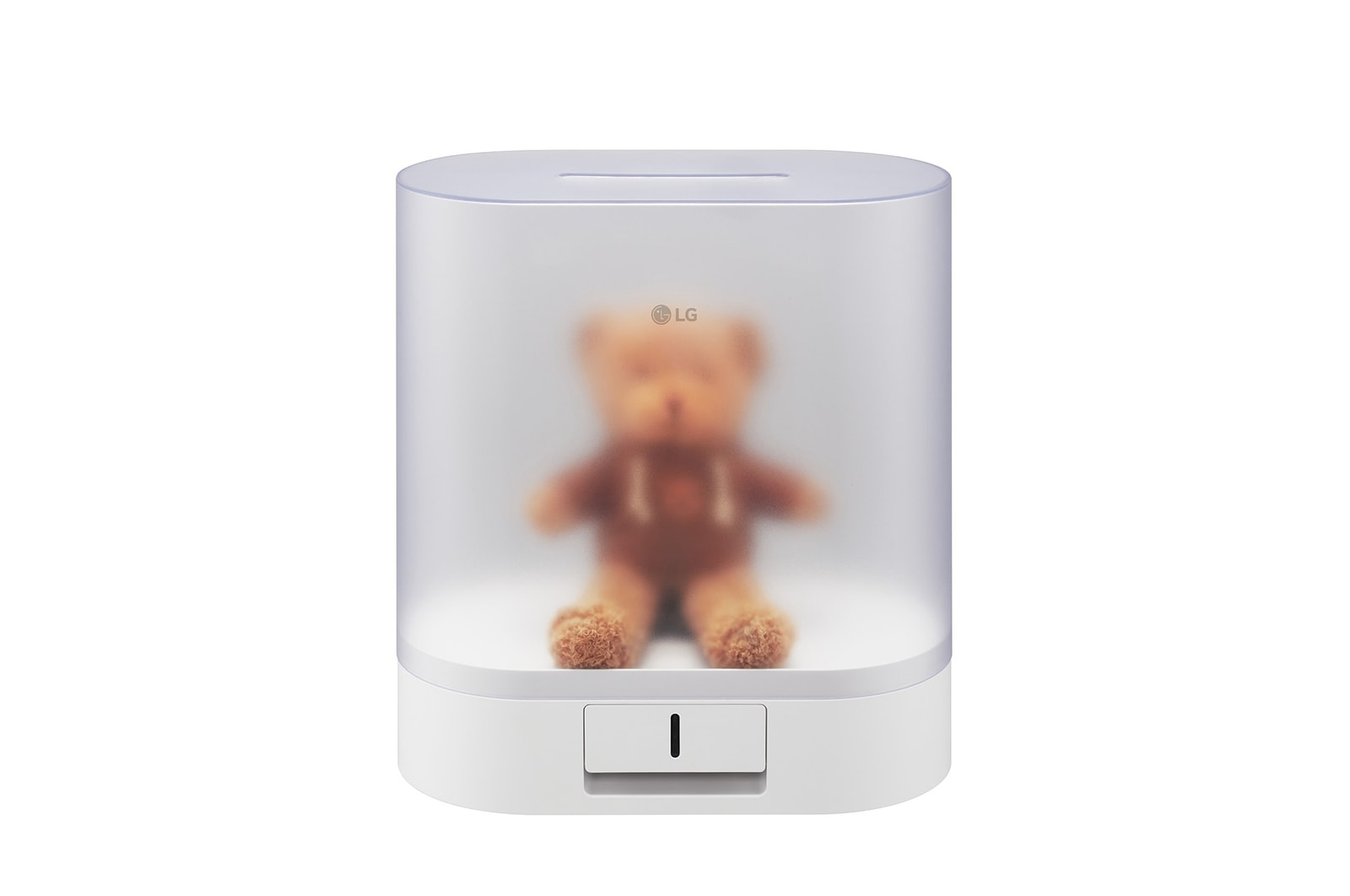 image of the Drying Case with its lid closed and a doll attached to the holder