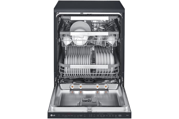 front open view with dish
