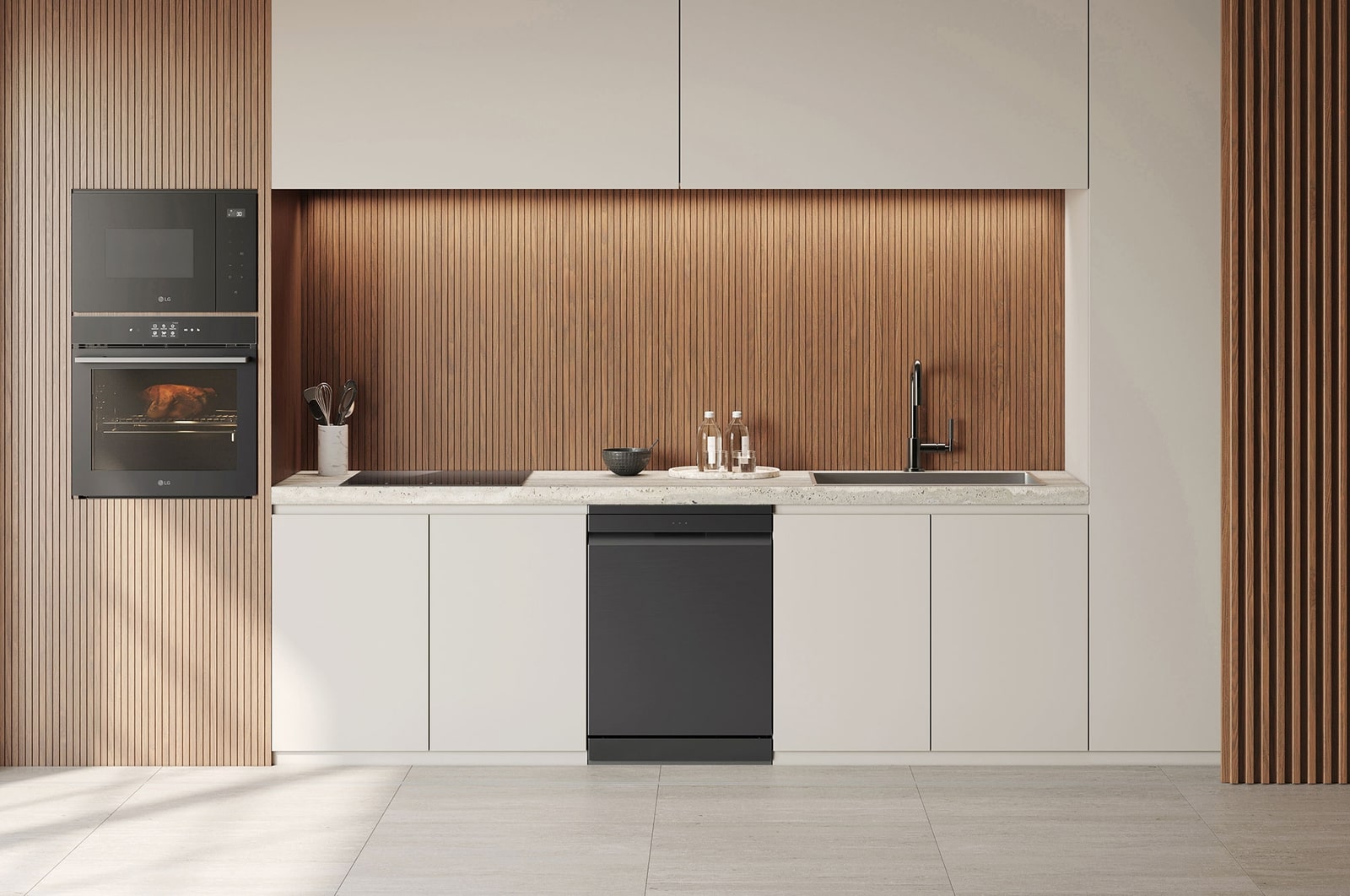 interior shot featuring lg dishwasher