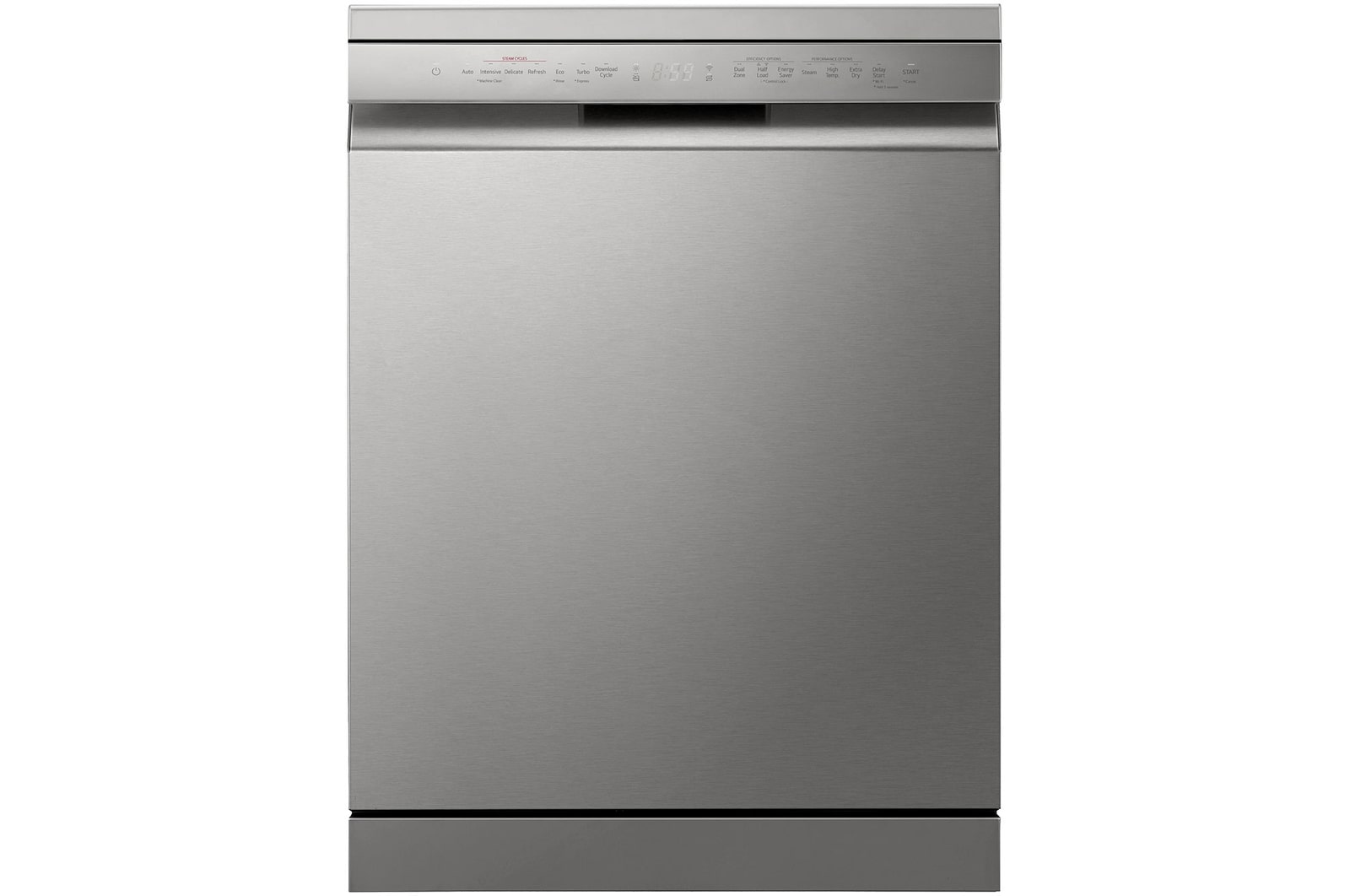 Front view of 60cm QuadWash™ Freestanding  Dishwasher with TrueSteam™ and Easy Rack™ Plus. DFC533FV.APYREML 