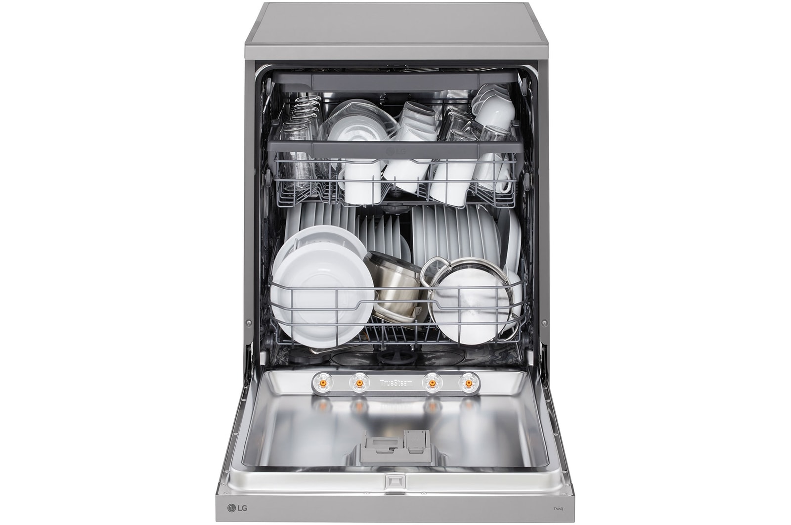 front open view with dish