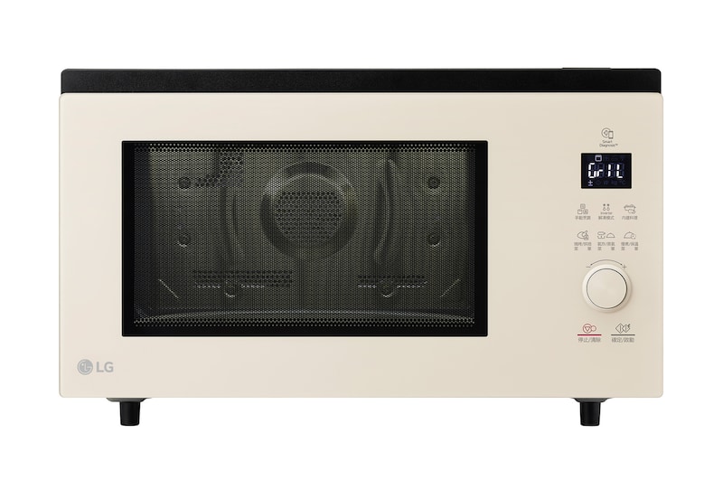 Front view of 39L LG NeoChef™ Smart Inverter Convection Microwave Oven MJ3965BGP