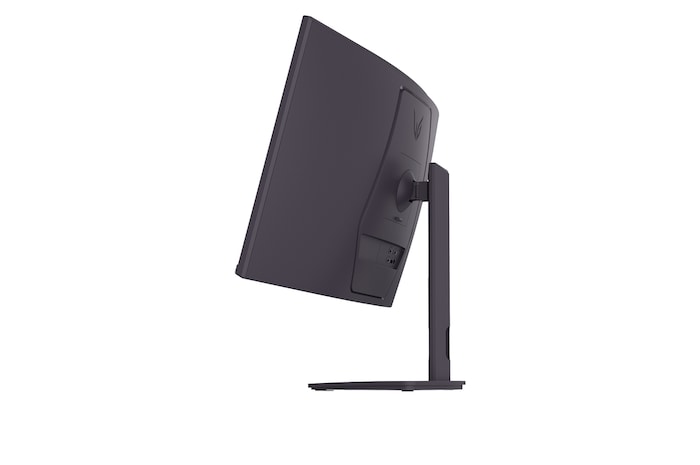 +15 degree side view of a tilted monitor