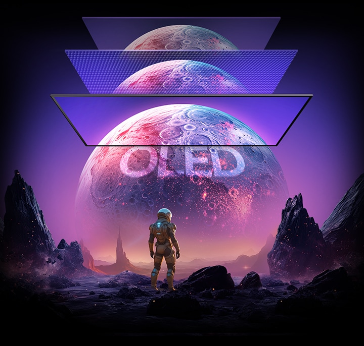 Planetary images appear brighter and clearer on LG OLED monitors.	