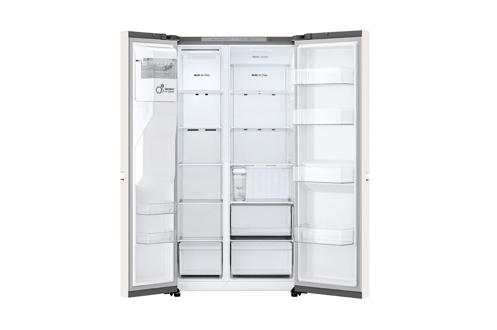 LG 635l Side by Side Fridge in Beige White, GC-L257KQKW